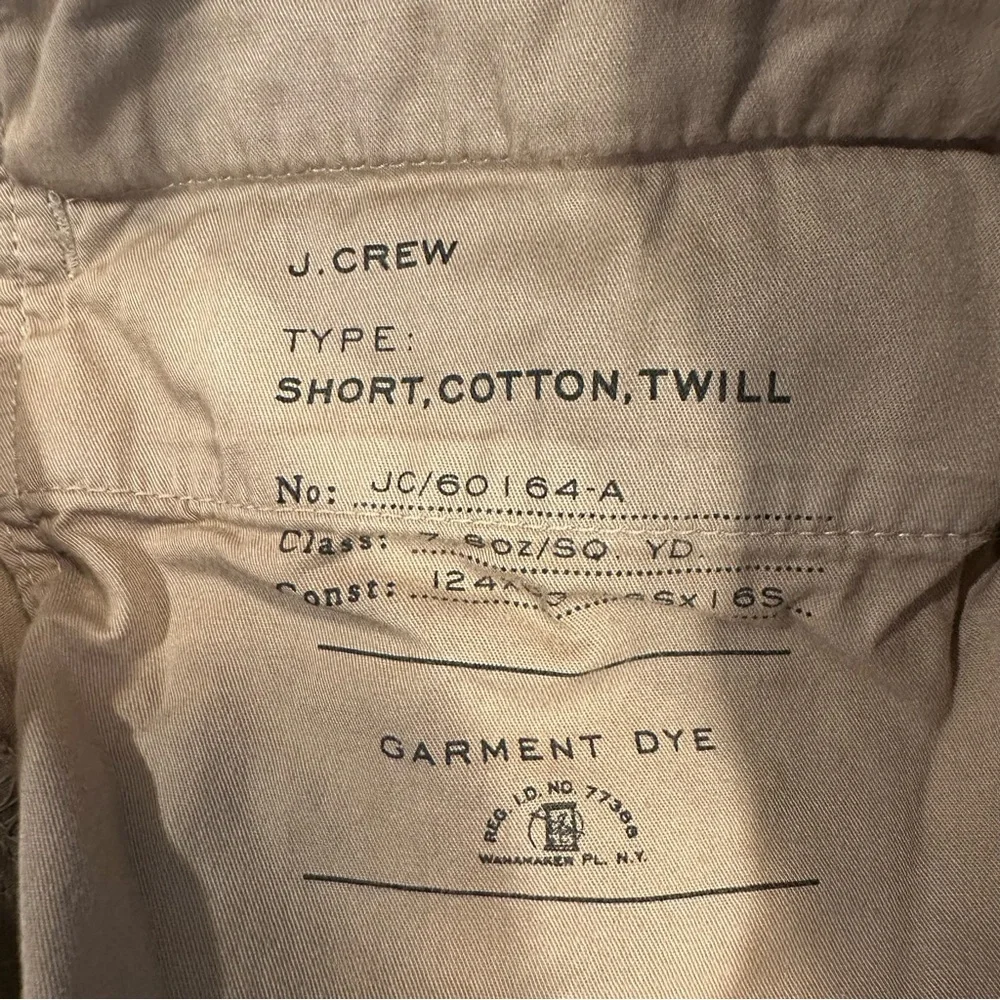 J.CREW Men's 33 Tan Flat Front Chino Shorts 9